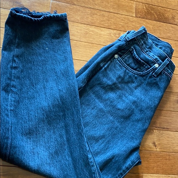 High rise boyfriend ankle black denim - Picture 4 of 4